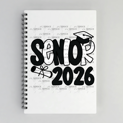 Senior 2026 PNG – Graduation Cap and Diploma Sublimation Design