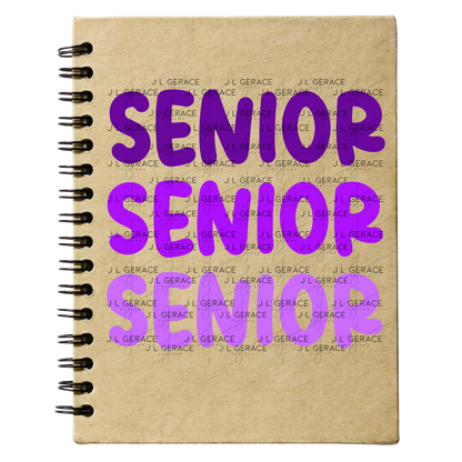 Senior PNG – Purple Gradient Graduation Lettering Design