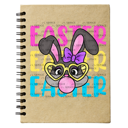 EASTER EASTER EASTER Bunny with Glasses Pink - Yellow - Blue PNG
