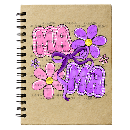 Mama Floral Bow PNG Design