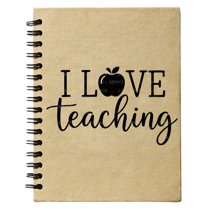 I Love Teaching Apple Teacher Colorful PNG (2 Colors)