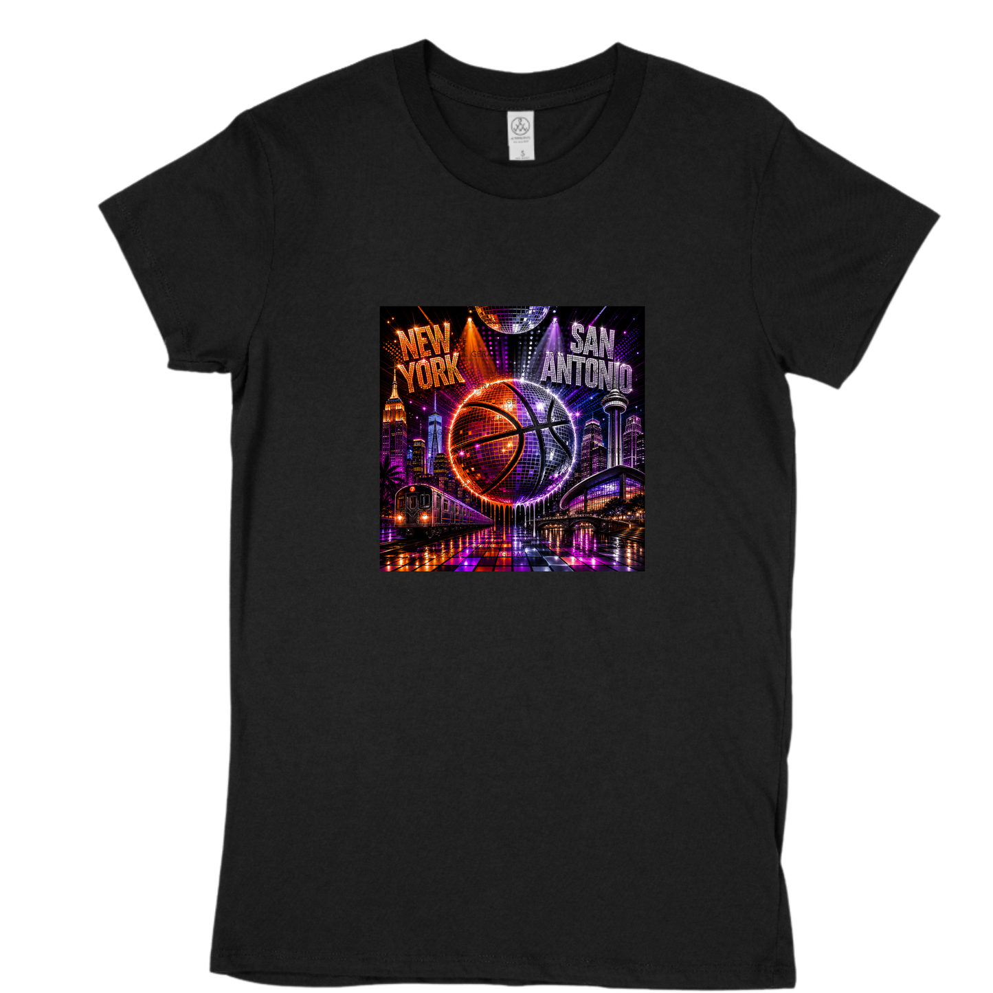 Disco New York vs San Antonio Basketball PNG Design
