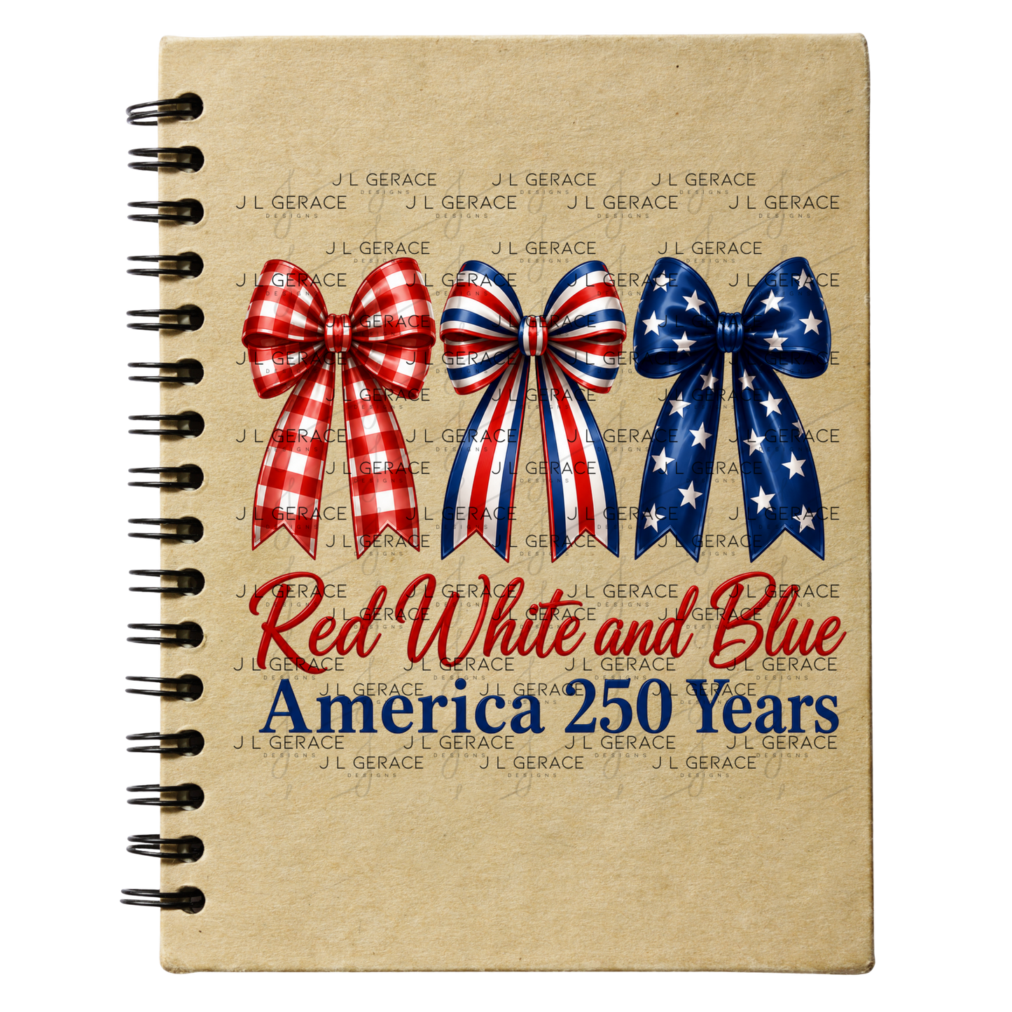 Red White and Blue America 250 Years PNG Design
