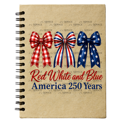Red White and Blue America 250 Years PNG Design