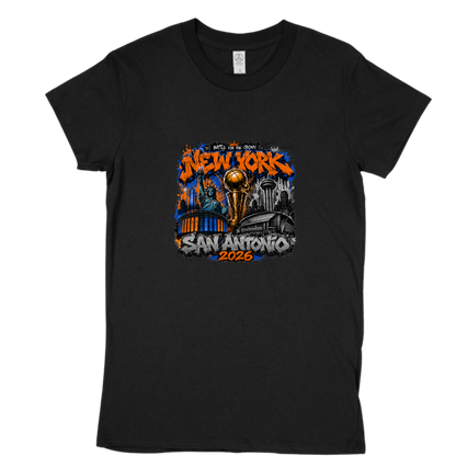 New York vs San Antonio Finals 2026 Graffiti PNG Design