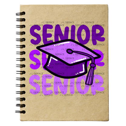 Senior PNG – Purple Graduation Cap Lettering Design