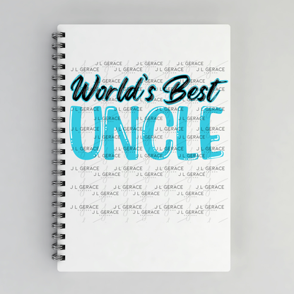Worlds Best Uncle PNG – Teal Glossy Typography Sublimation Design