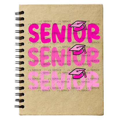 Senior PNG – Pink Graduation Cap Lettering Design