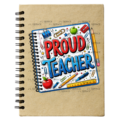 Bold Proud Teacher School Supplies PNG Digital Download