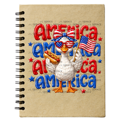 America Goose Hotdog Patriotic PNG Design