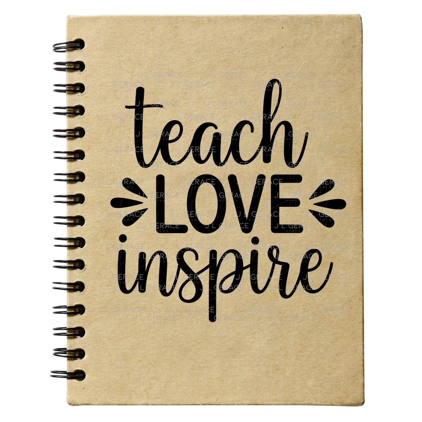 Teach Love Inspire Teacher PNG (2 Colors)