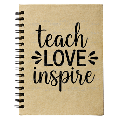 Teach Love Inspire Teacher PNG (2 Colors)