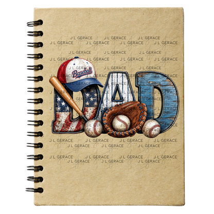 Dad PNG – Baseball American Flag Rustic Design with Bat Glove and Hat