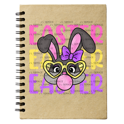 EASTER EASTER EASTER Bunny with Glasses Pink - Yellow - Purple PNG