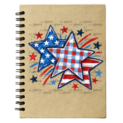 Patriotic Watercolor Stars PNG Design