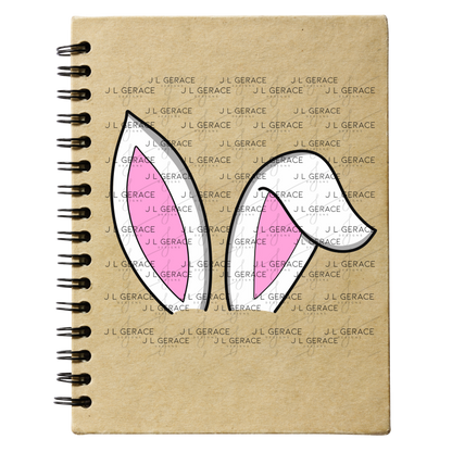 White Easter Bunny Ears Black Outline PNG