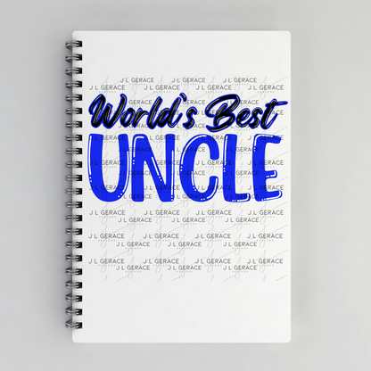 World’s Best Uncle PNG – Blue Glossy Typography Quote Design