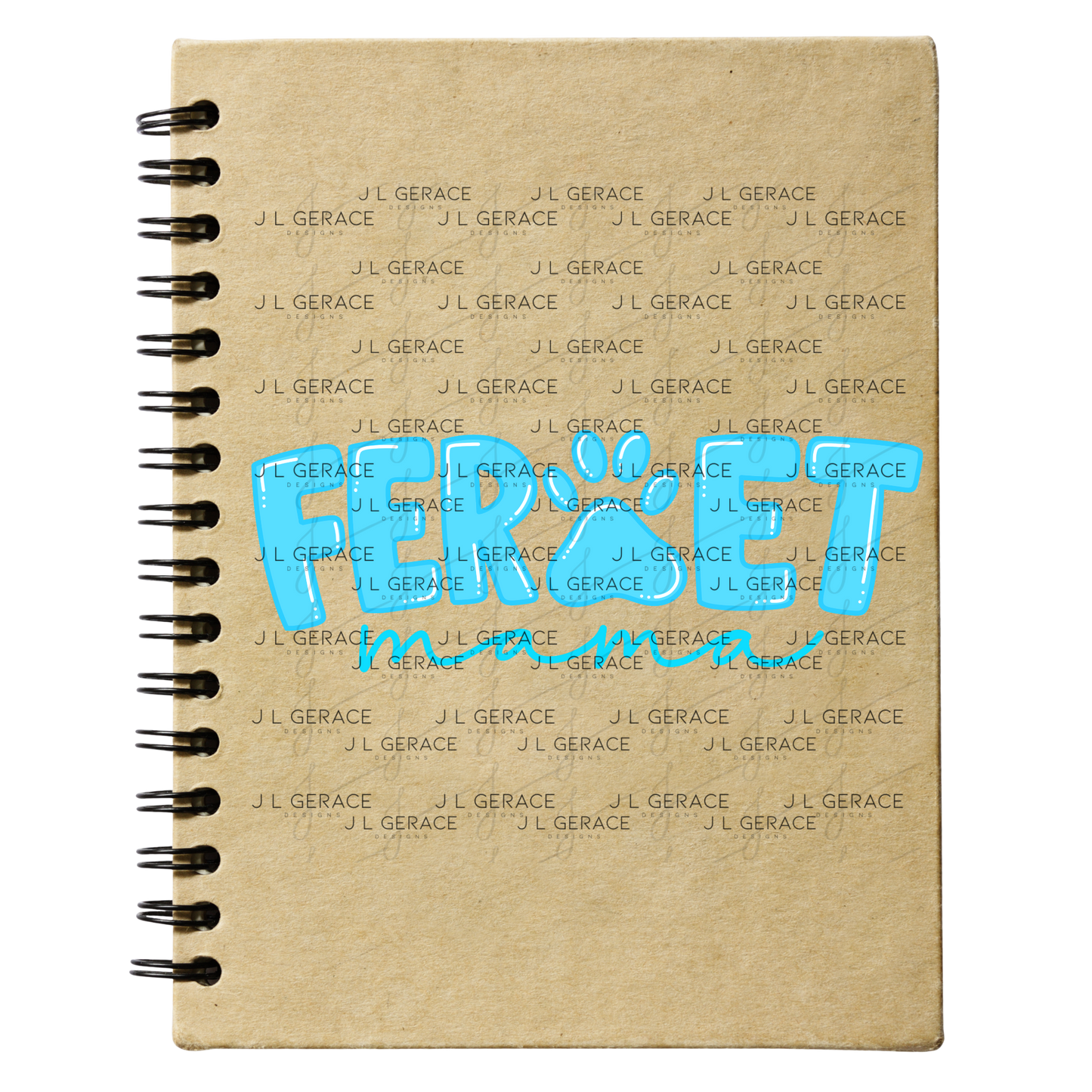 Ferret Mama PNG – Blue Paw Print Design for Pet Lovers