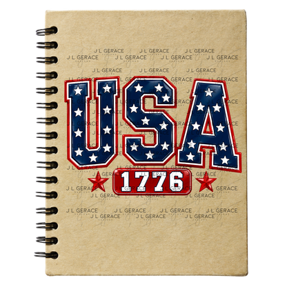 USA 1776 Glossy Patriotic PNG Design