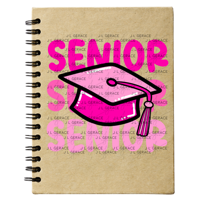 Senior PNG – Pink Graduation Cap Lettering Design