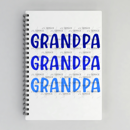 Grandpa PNG – Blue Gradient Typography Sublimation Design