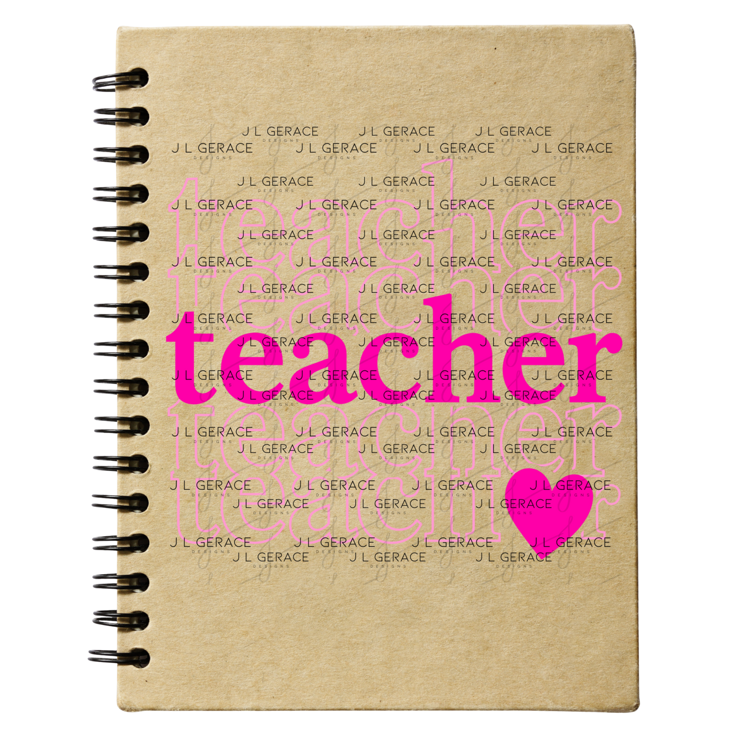 Teacher Teacher Heart Pink PNG Digital Download