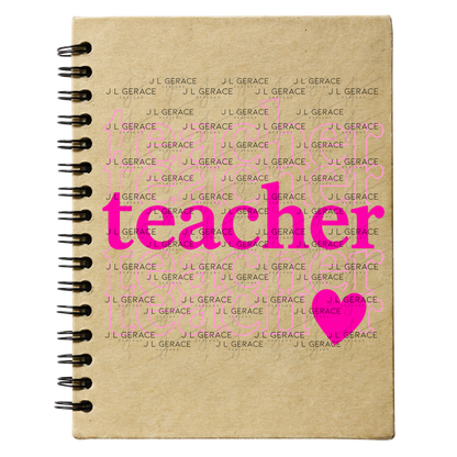 Teacher Teacher Heart Pink PNG Digital Download