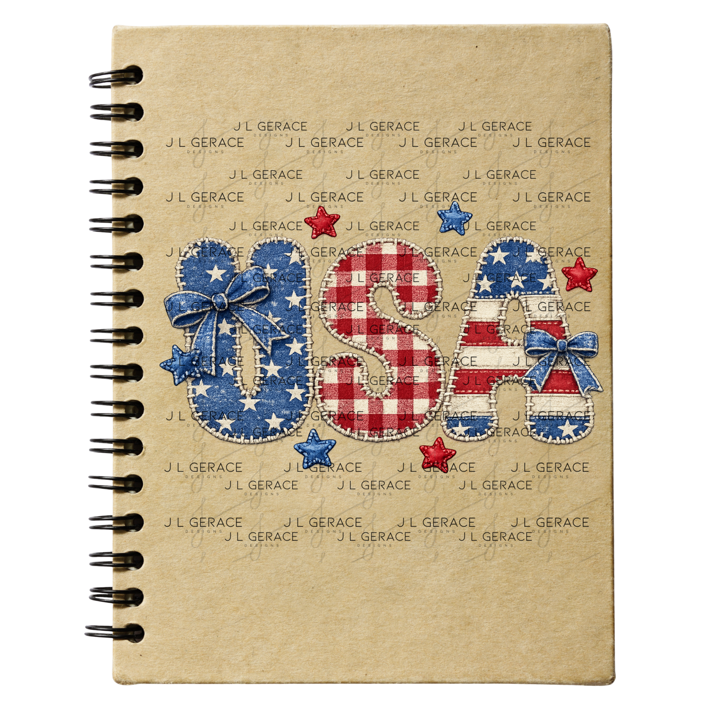 USA Chenille Patriotic PNG Design