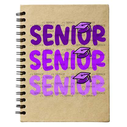 Senior PNG – Purple Graduation Cap Lettering Design