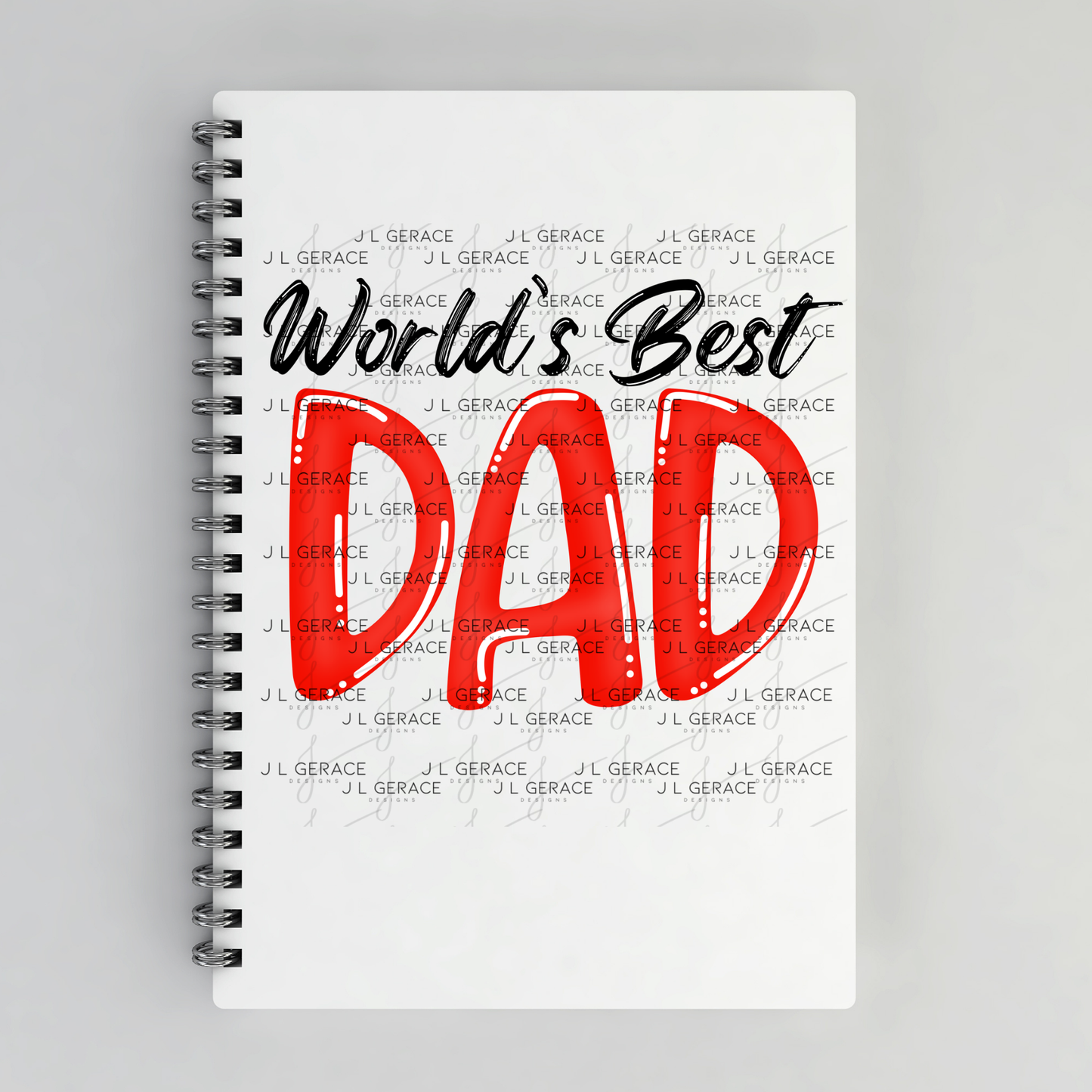 World’s Best Dad PNG – Red Glossy Typography Design for Father’s Day