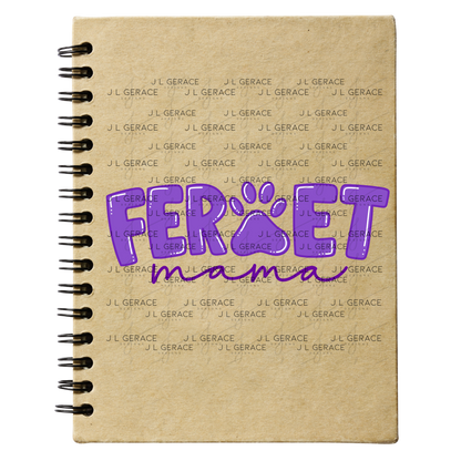 Ferret Mama PNG – Purple Paw Print Design for Pet Lovers