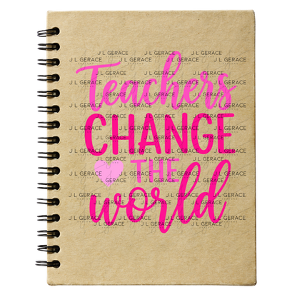 Teachers Change The World - Pink PNG Digital Download