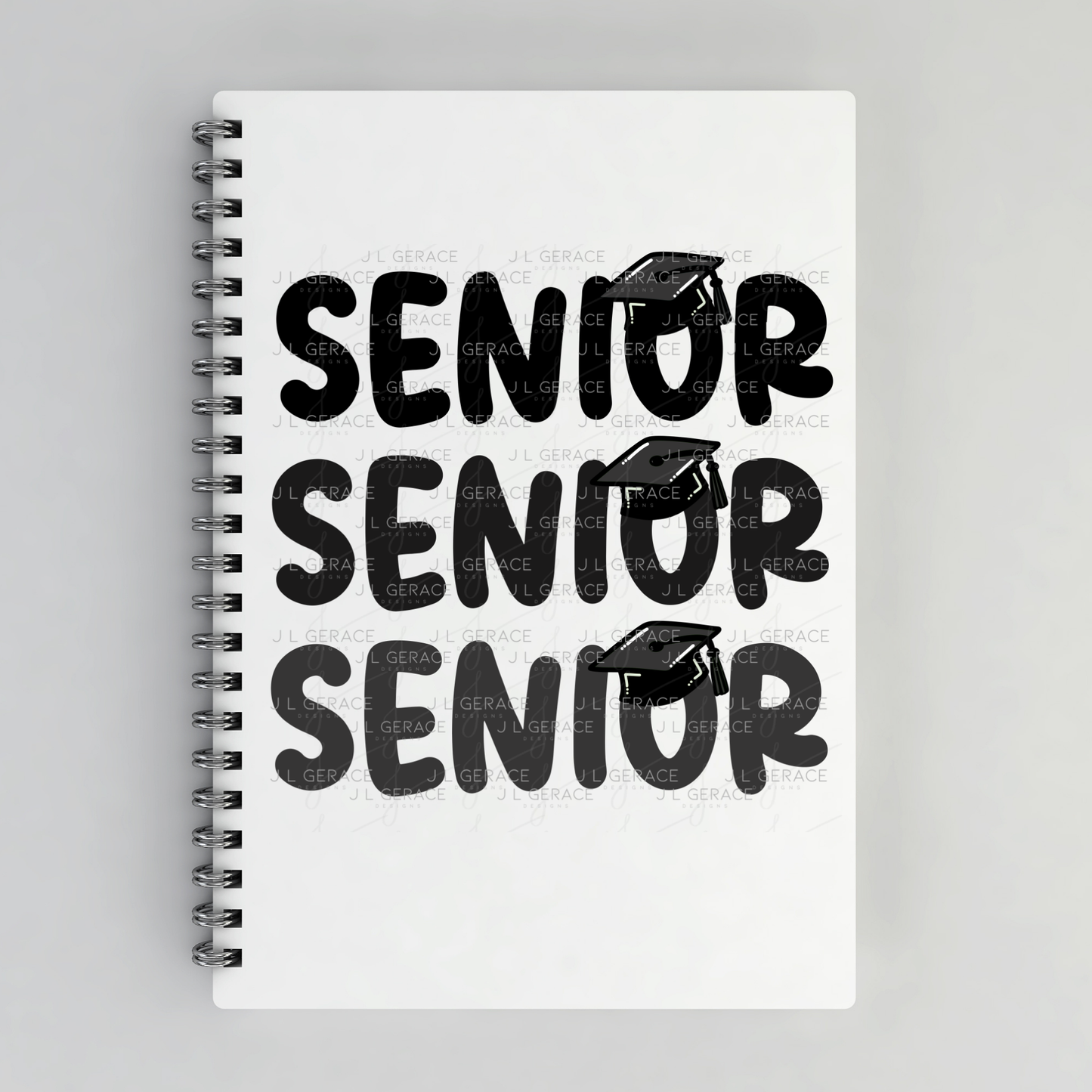 Senior PNG – Black Graduation Cap Lettering Design