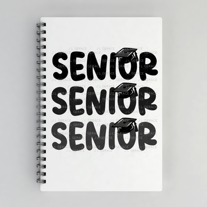 Senior PNG – Black Graduation Cap Lettering Design