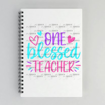 One Blessed Teacher Color PNG