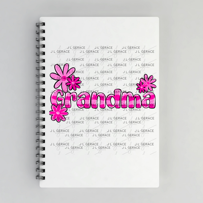 Grandma PNG – Pink Floral Name Sublimation Design