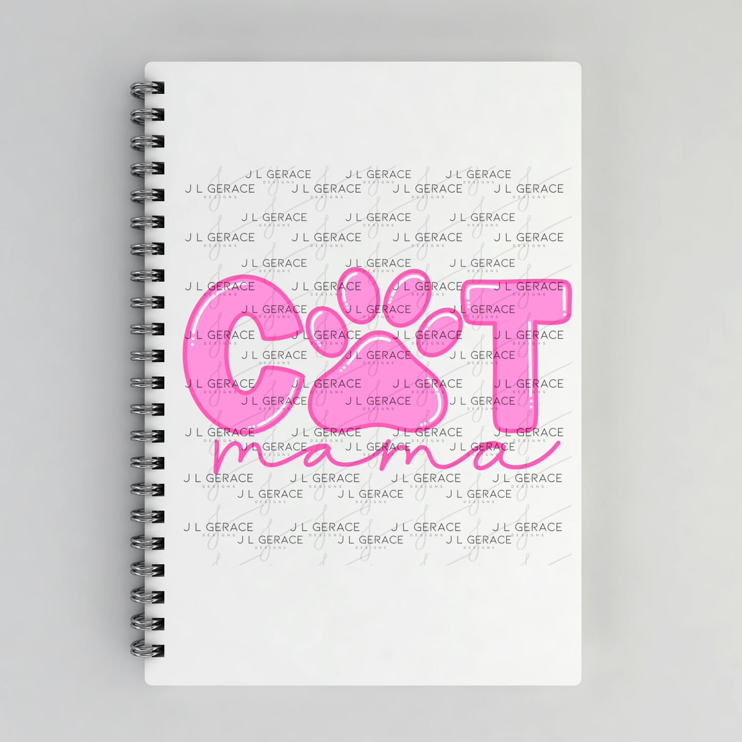 Cat Mama PNG – Pink Paw Print Pet Lover Sublimation Design
