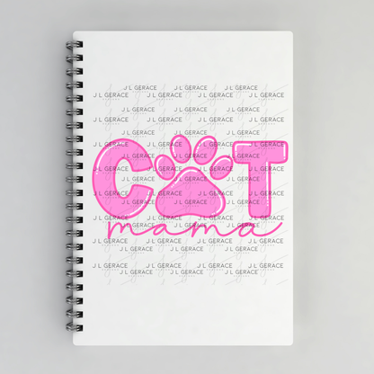 Cat Mama PNG – Pink Paw Print Pet Lover Sublimation Design