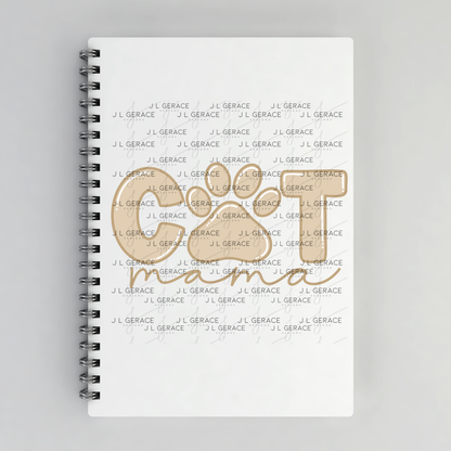 Cat Mama PNG – Neutral Tan Paw Print Pet Lover Sublimation Design