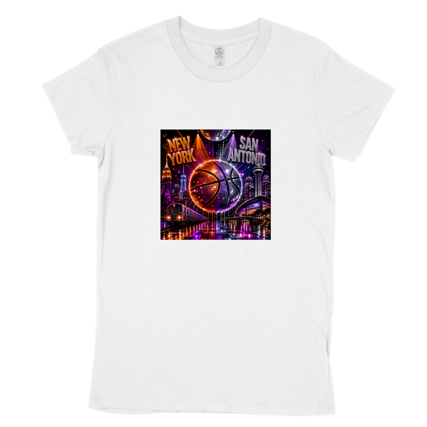 Disco New York vs San Antonio Basketball PNG Design