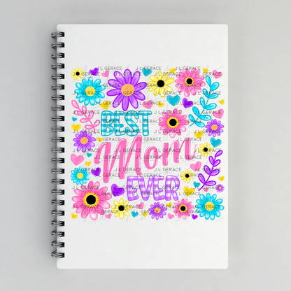 Best Mom Ever Colorful Floral PNG Design