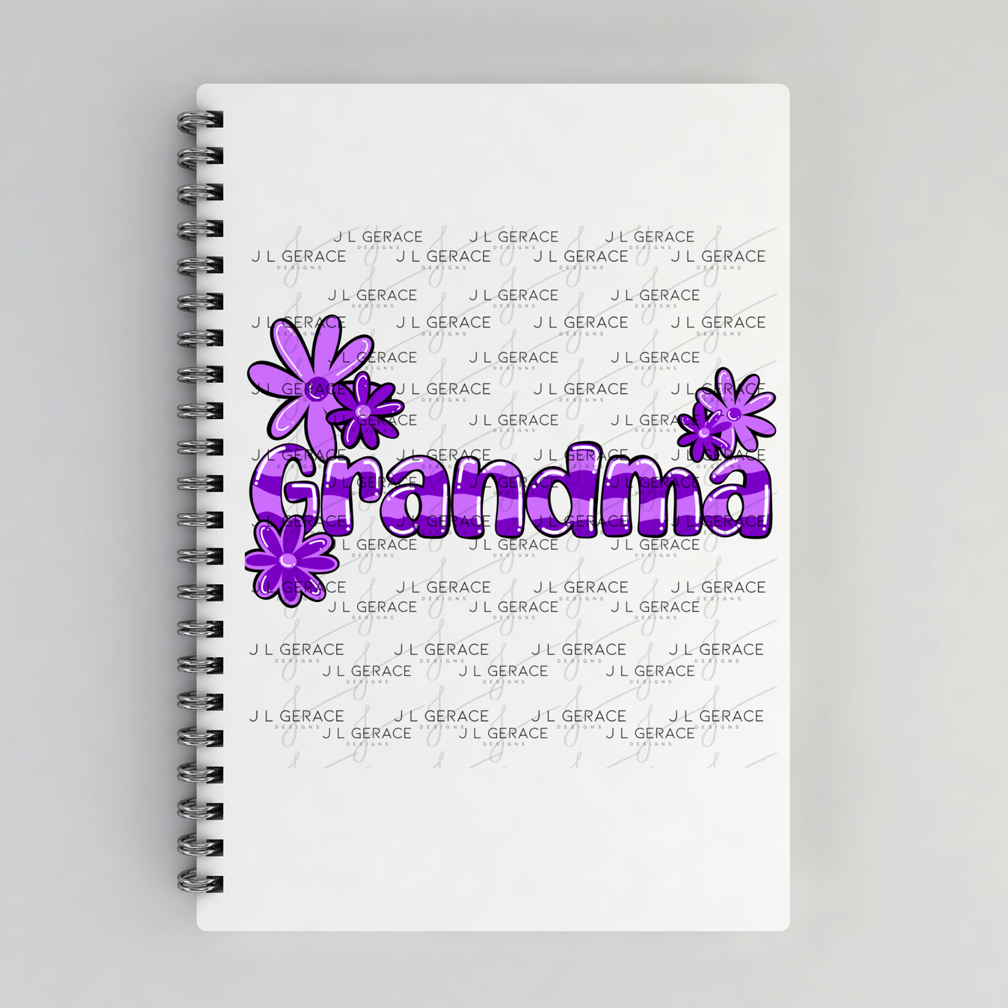 Grandma PNG – Purple Floral Name Sublimation Design