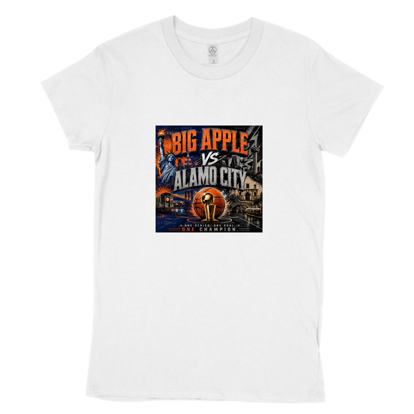 Big Apple vs Alamo City Basketball Championship PNG Design