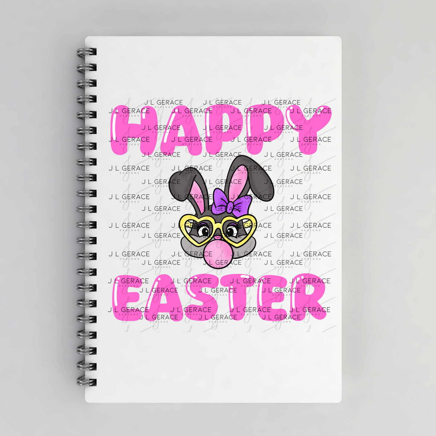 Happy Easter Bunny Glasses Bubblegum Clipart Sublimation PNG