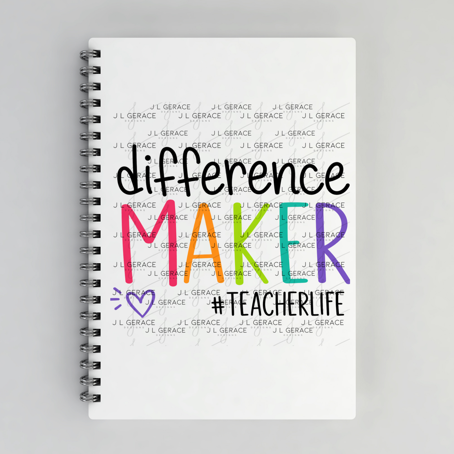 Difference Maker Rainbow Teacherlife PNG Digital Download (2 Colors)