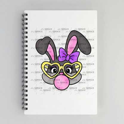 Cute Easter Bunny with Glasses PNG