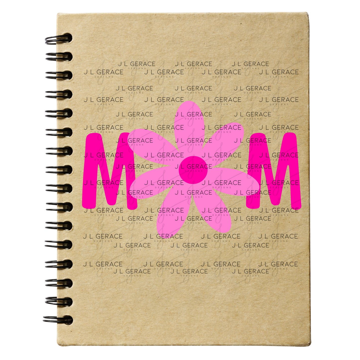 Mom Daisy Floral Pink Gradient PNG Design