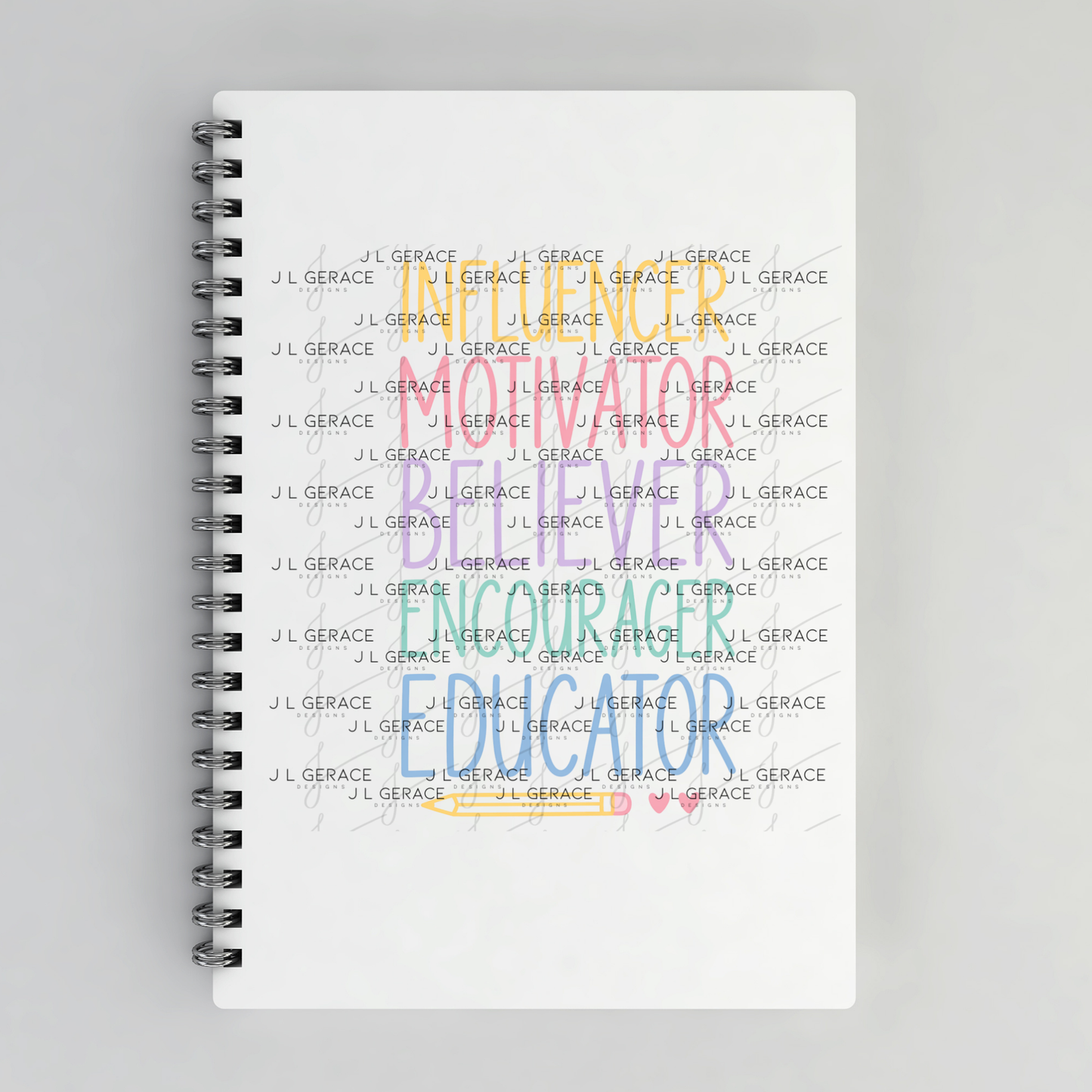 Influencer Motivator Believer Educator Teacher Colorful PNG