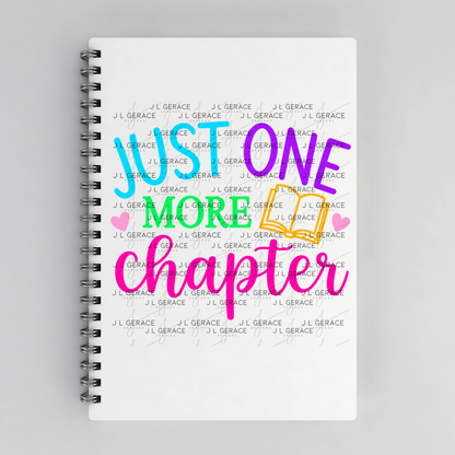 Just One More Chapter Teacher Colorful PNG