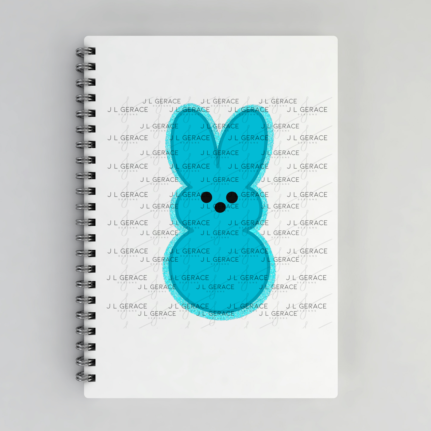 Blue Glitter Bunny Peep Easter Clipart Sublimation PNG